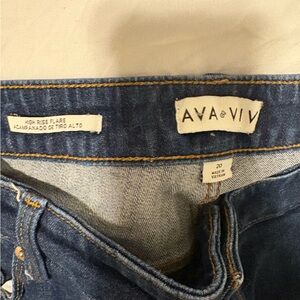 Ava & Viv High Rise Flare Jeans in Blue